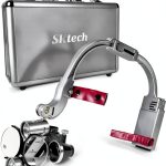 Dental Loupes SKTECH 3.5X 420mm Silver Binocular with LED Light-0